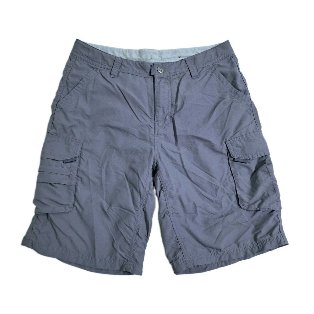 Rei Cargo Shorts Women's Size 4 Gray Nylon Trail Hiking Utility Pockets